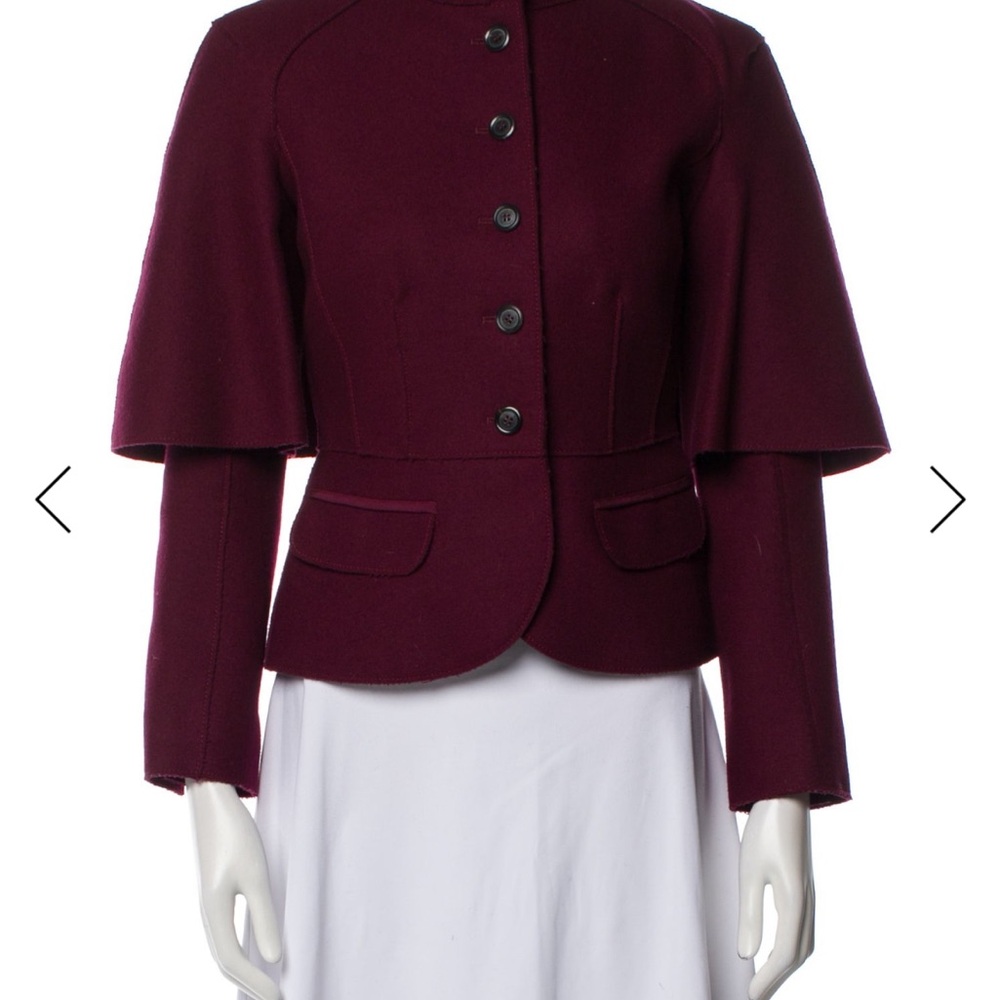 Louis Vuitton Burgundy Cape Jacket